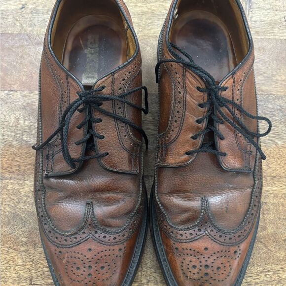 Vintage Dexter Brown leather Brogue punched wingtip Men\'s Oxfords 12 D main image 5